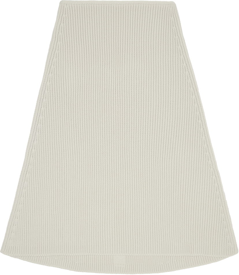 Krila Rick Owens Rick Owens Concordians Ribbed Knit A-line Skirt Bela | RR02E1491 KWVH