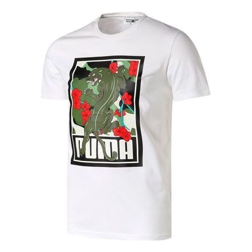 Majica Puma Graphic Crew T-Shirt Bela | 596036-02