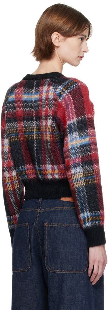Pleteni pulover YMC YMC Foxtail Tartan Cropped Cardigan Večbarvna | Q8XMI, 2