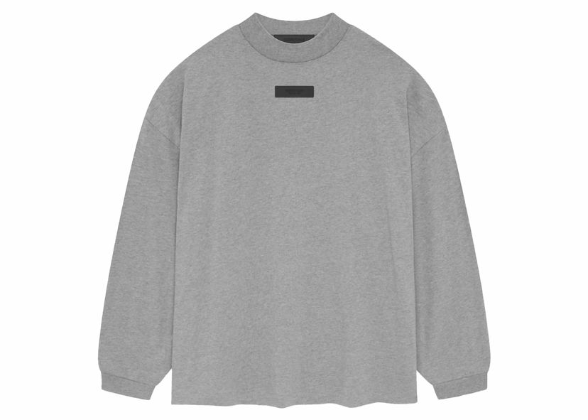 Majica Fear of God Essentials L/S Tee Dark Heather Oatmeal Siva | 125SP244203F