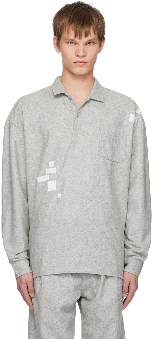 Polo majica Saintwoods Patches Polo Shirt Siva | SW01610