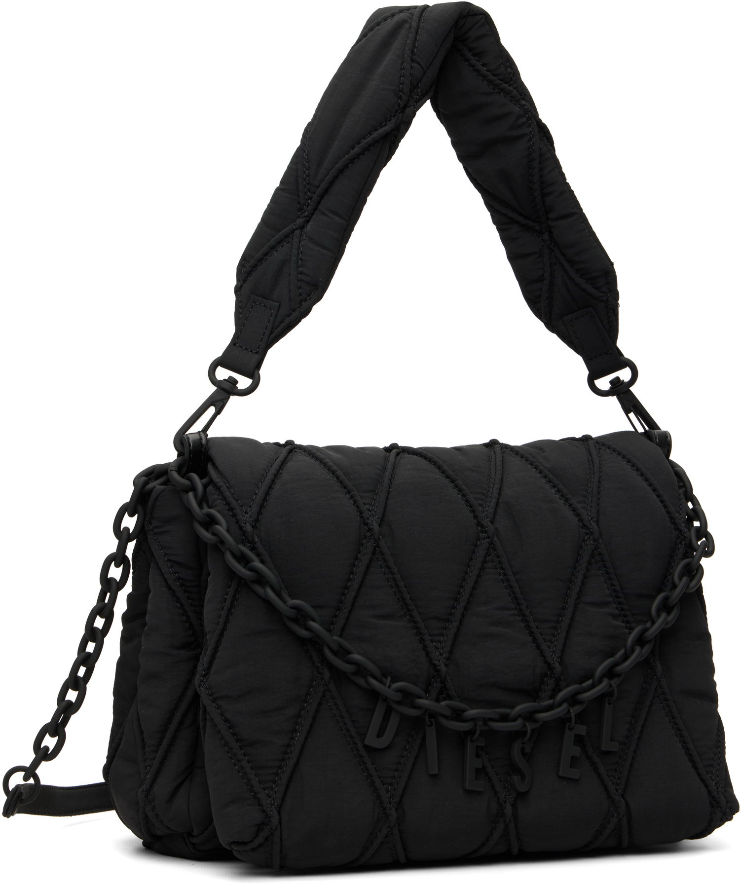 Torba za čez ramo Diesel Charm-D M Quilted Shoulder Bag Črna | X10265 P8048, 1