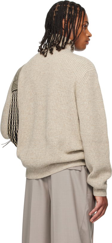 Pleteni pulover LEMAIRE LEMAIRE High Neck Sweater Bež | TO1427 LK1029, 2