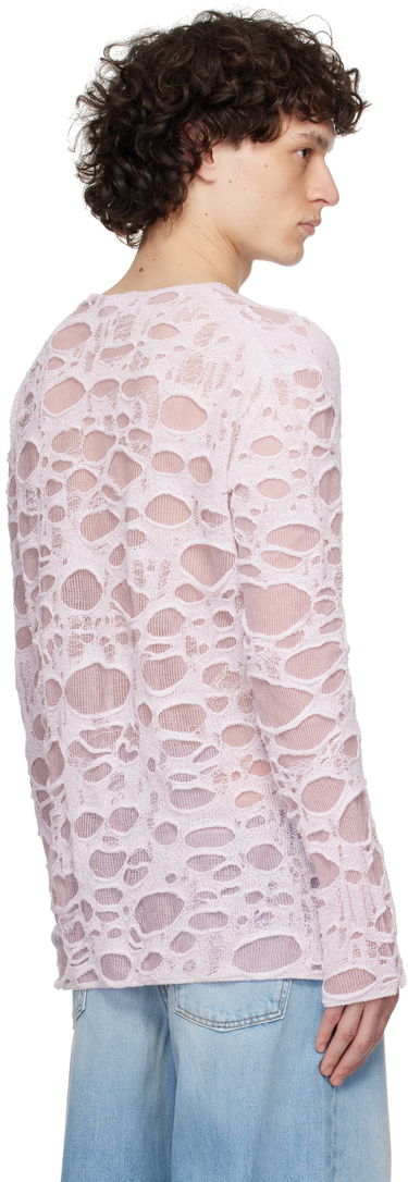 Pleteni pulover Acne Studios Acne Studios Layered Knit Sweater Roza | B60362-, 2