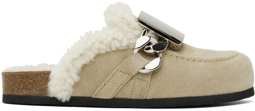 Nega čevljev JW Anderson JW Anderson Shearling Buckle Loafers Bež | ANW40000B, 0