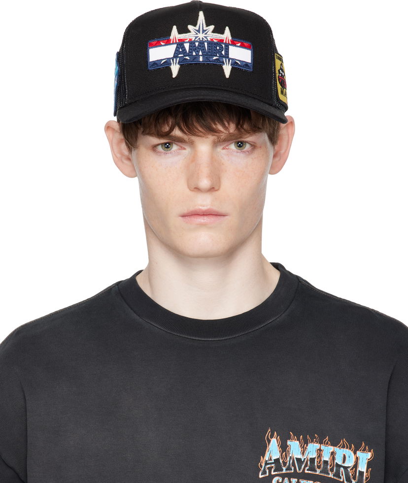 Kapa AMIRI Amiri Station Patch Trucker Cap Črna | AMHATR1031