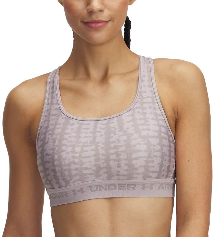 Modrček Under Armour Under Armour Crossback Mid Print Sports Bra Siva | 1361042-011