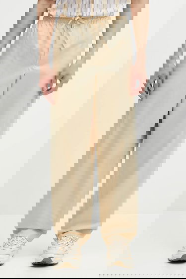 Hlače KENZO Kenzo Wide-Leg Drawstring Pants Bež | FF55PA5019SC.11, 0