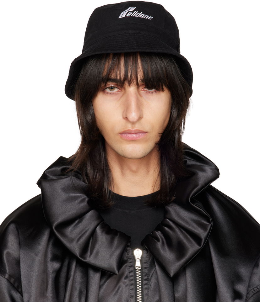 Klobuk We11done Embroidered Bucket Hat Črna | WD-AH3-22-426-U-BK
