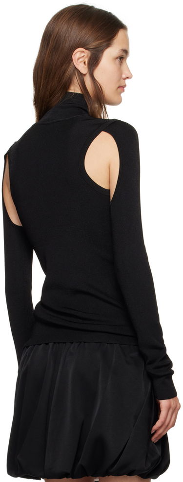 Pleteni pulover Helmut Lang Helmut Lang Air Cutout Turtleneck Črna | O06HW702, 2