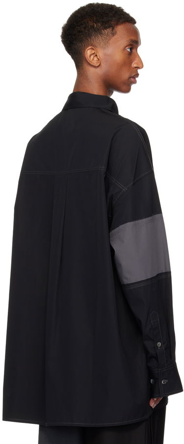 Srajce Feng Chen Wang Feng Chen Wang Deconstructed Patchwork Shirt Črna | FMF18SR02, 2