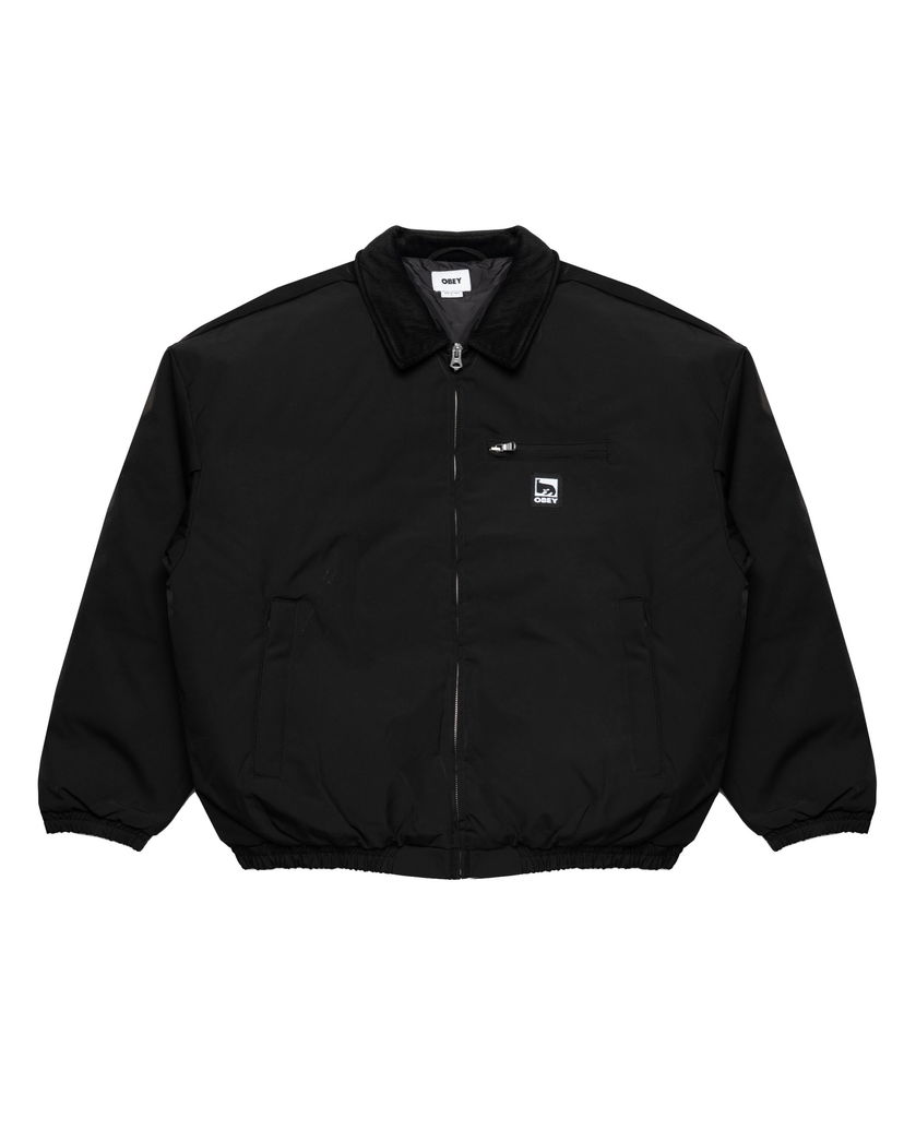 Bomber jakna OBEY ELYSIAN Corduroy Collar Bomber Jacket Črna | 121800601-BLK