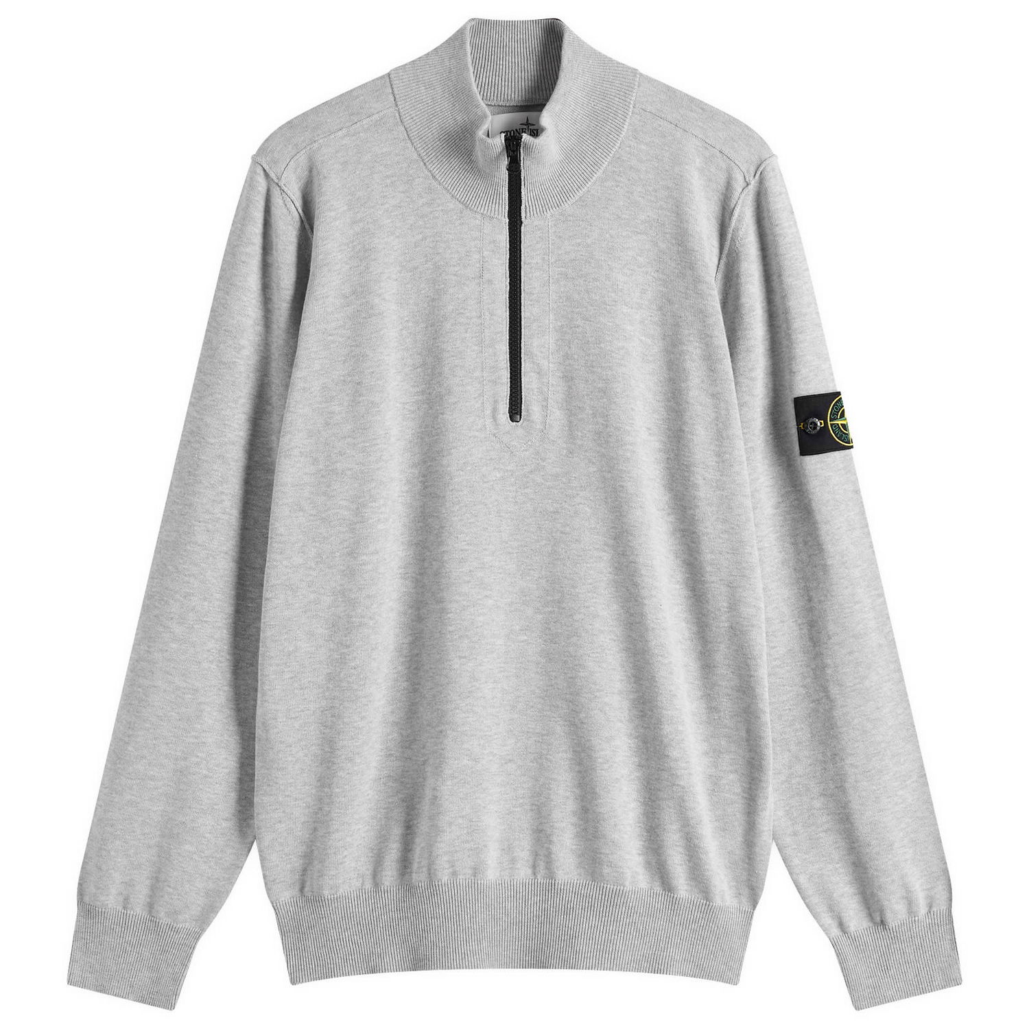 Pleteni pulover Stone Island Organic Cotton Half Zip Knit, Size Large Siva | K1S155100063-V0M61, 1