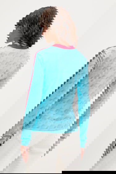 Dres adidas Performance Slim-Fit Long Sleeve Football Jersey with Allover Print Turkizna | JW0271, 2