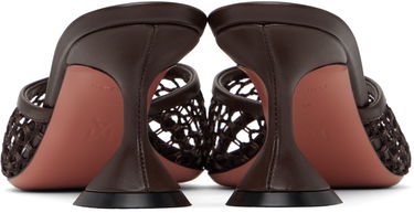 Nega čevljev Amina Muaddi Amina Muaddi Lupita Net 70 Heeled Sandals Bela | LUPITA NET 70, 4