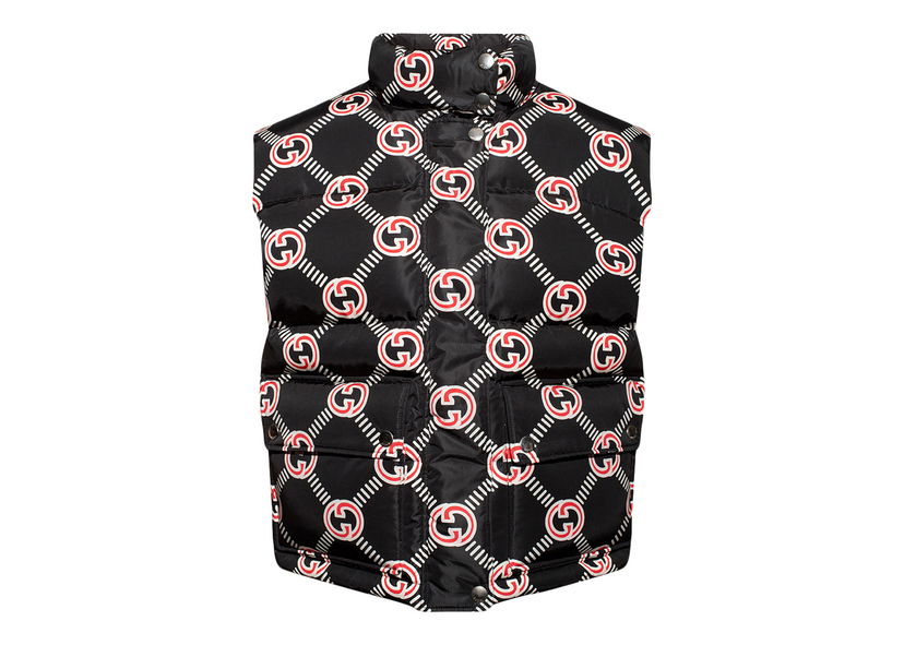 Telovnik Gucci Interlocking G Down Vest Black Črna | 665137 Z8AS4 1072