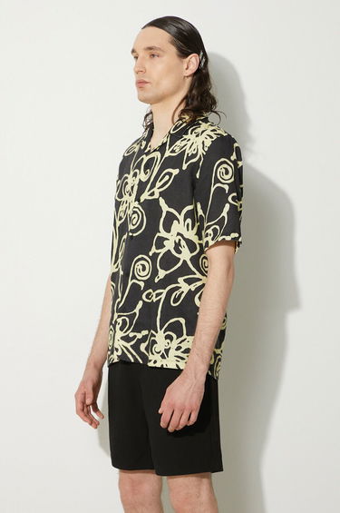 Srajce Samsoe Samsoe Samsoe Samsoe Regular Fit Floral Print Linen Shirt Črna | M23200085, 3