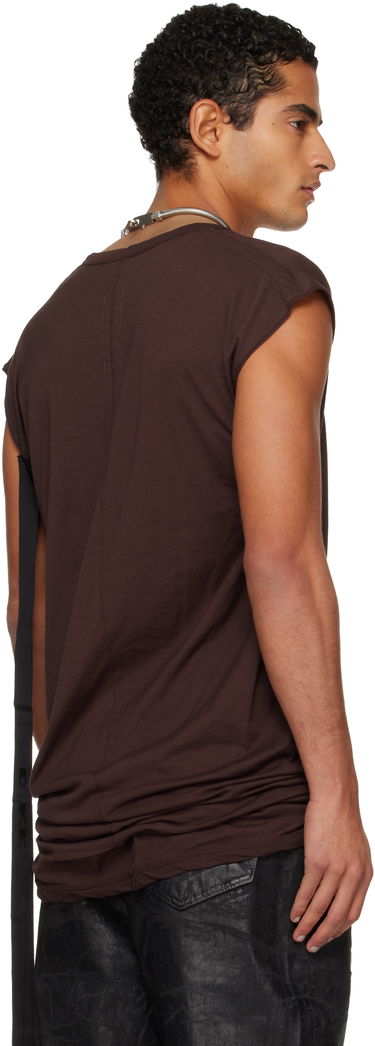 Majica Rick Owens DRKSHDW Concordians Dylan Deep V-neck T-shirt Rjava | DU02E7157 BH, 2
