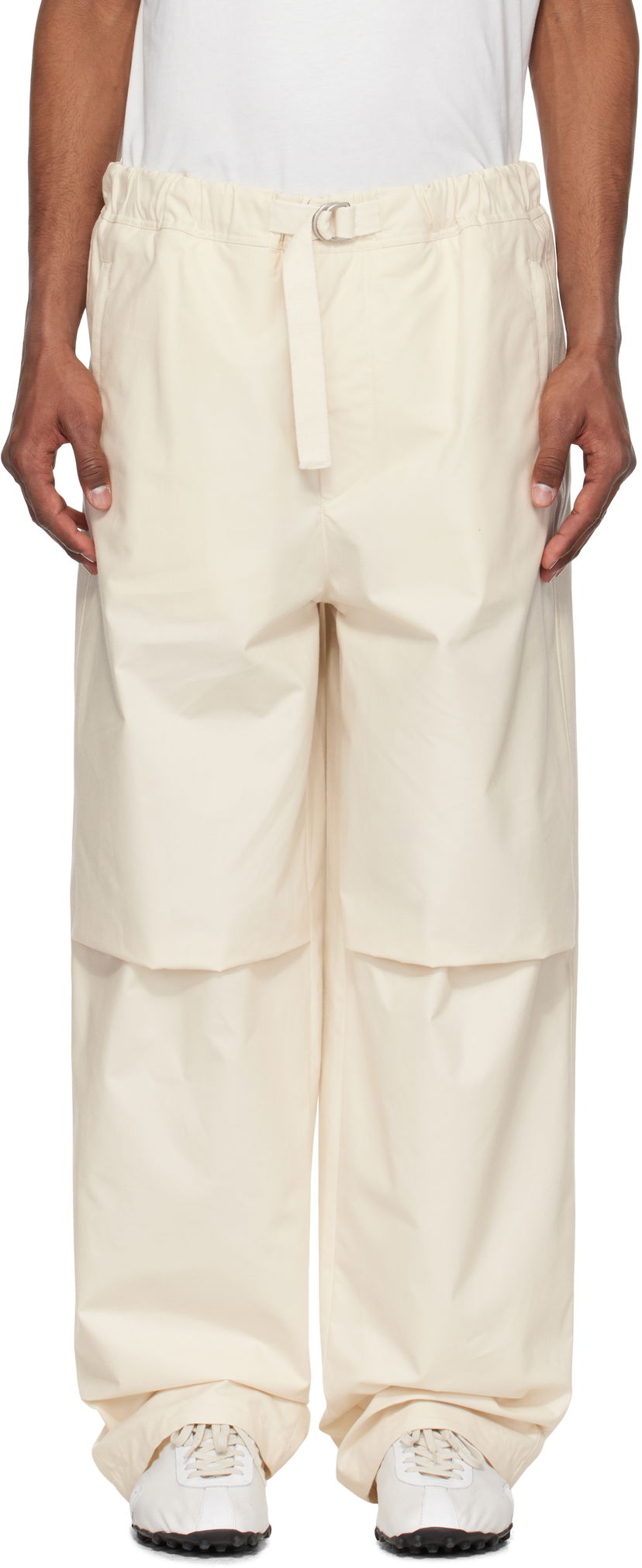Cargo hlače Jil Sander Jil Sander Belted Trousers Bež | J47KA0268_J45296