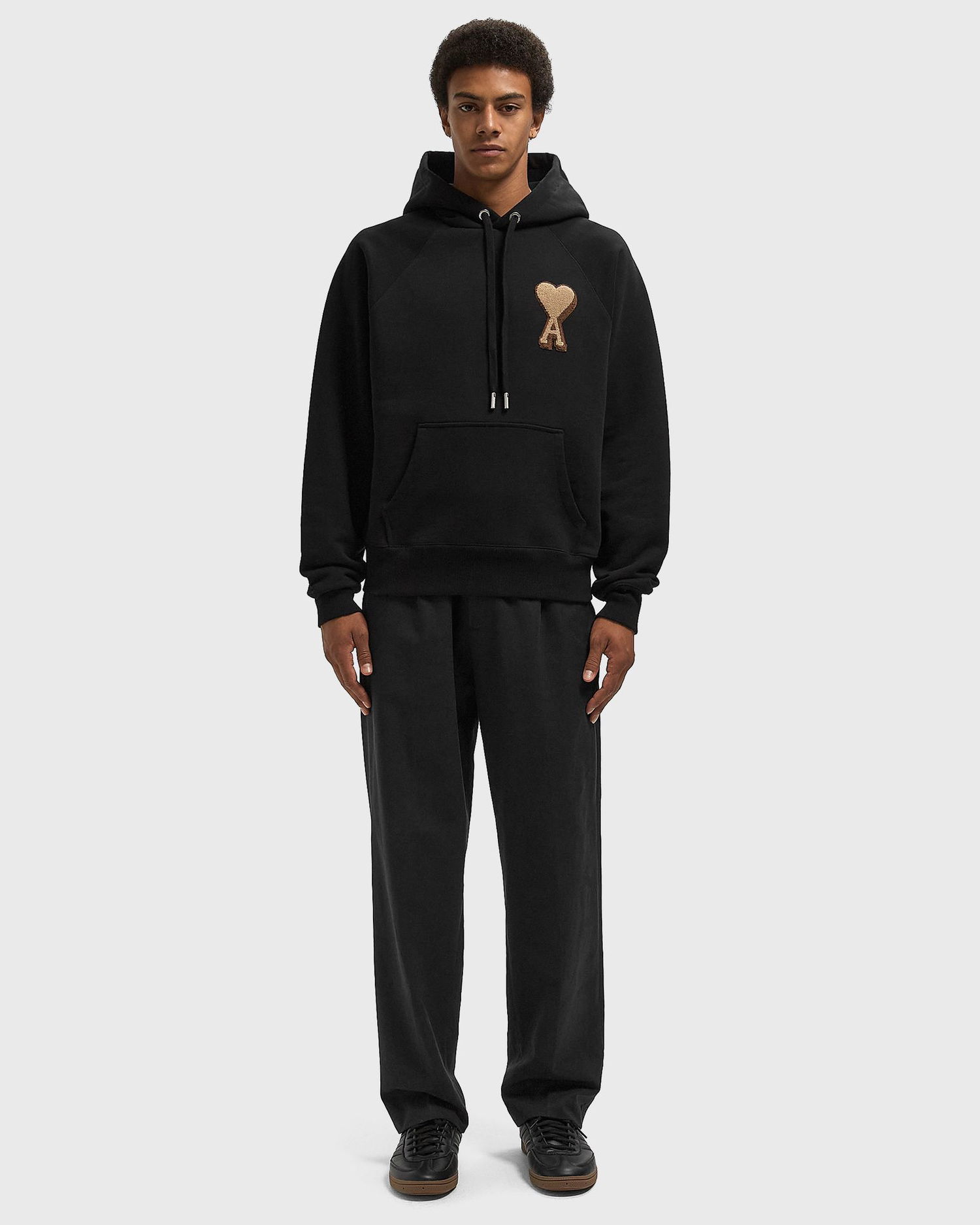 Pulover AMI Hoodie with Patch Črna | USW770.747-001, 1
