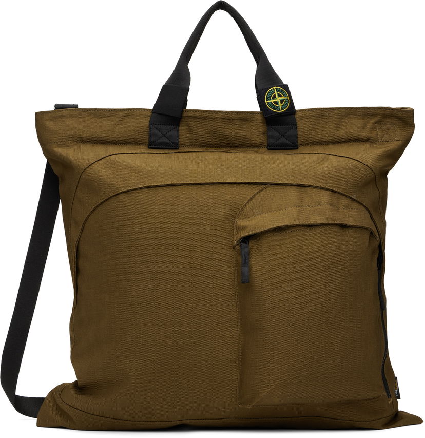 Tote bag Stone Island Stone Island Resin Treated Cordura Tote Bag Zelena | K1S15 9200015 S0075