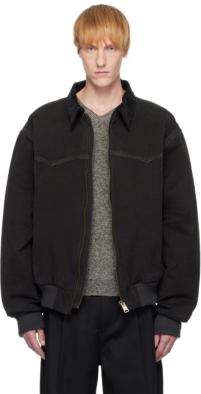 Jakna Maison Margiela Maison Margiela Yoke Caban Bomber Jacket Črna | S50AM0640 M35255