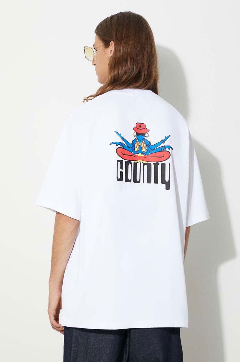Majica Marcelo Burlon Print T-Shirt Bela | CMAA054F23JER0090110