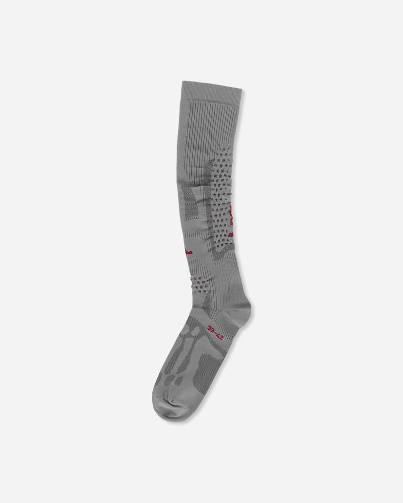 Nogavice ROA Bones Logo Q-skin Technical Knee-High Socks Siva | RBMW0410YA53 GRY0001