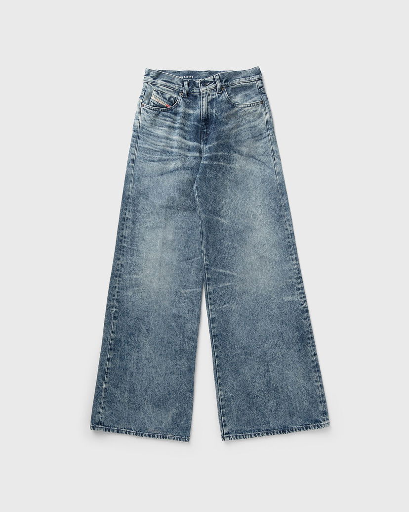 Kavbojke Diesel 1978 D-AKEMI-FSH Distressed Wide Leg Jeans Modra | A21499-007DA-01