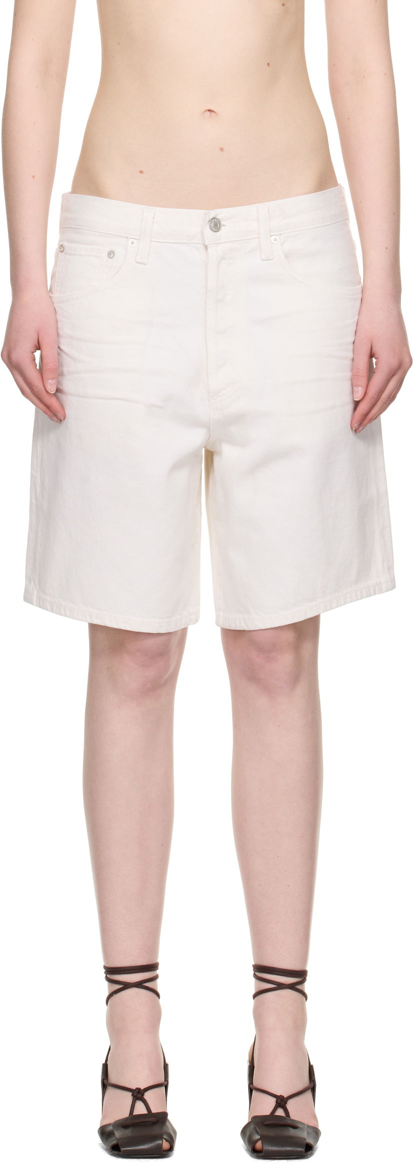 Kratke hlače AGOLDE AGOLDE Indra Denim Shorts Bela | A222-1183