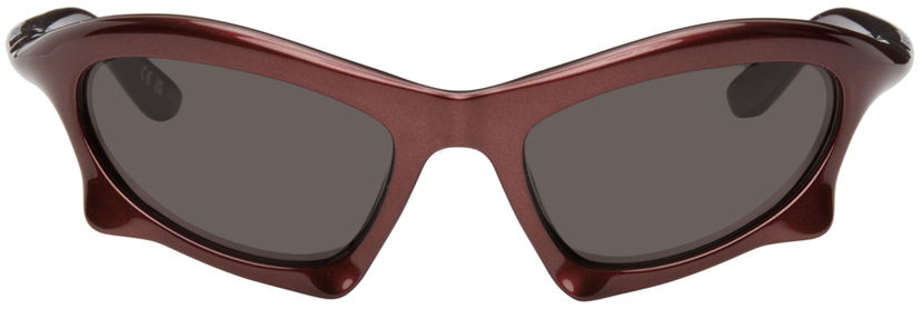 Sončna očala Balenciaga Burgundy Bat Rectangle Sunglasses Bordo | BB0229S-005