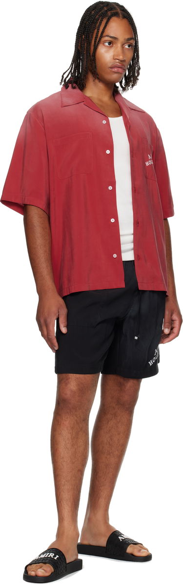 Srajce AMIRI AMIRI Hollywood Bowling Shirt Rdeča | AMSTCA1154, 3