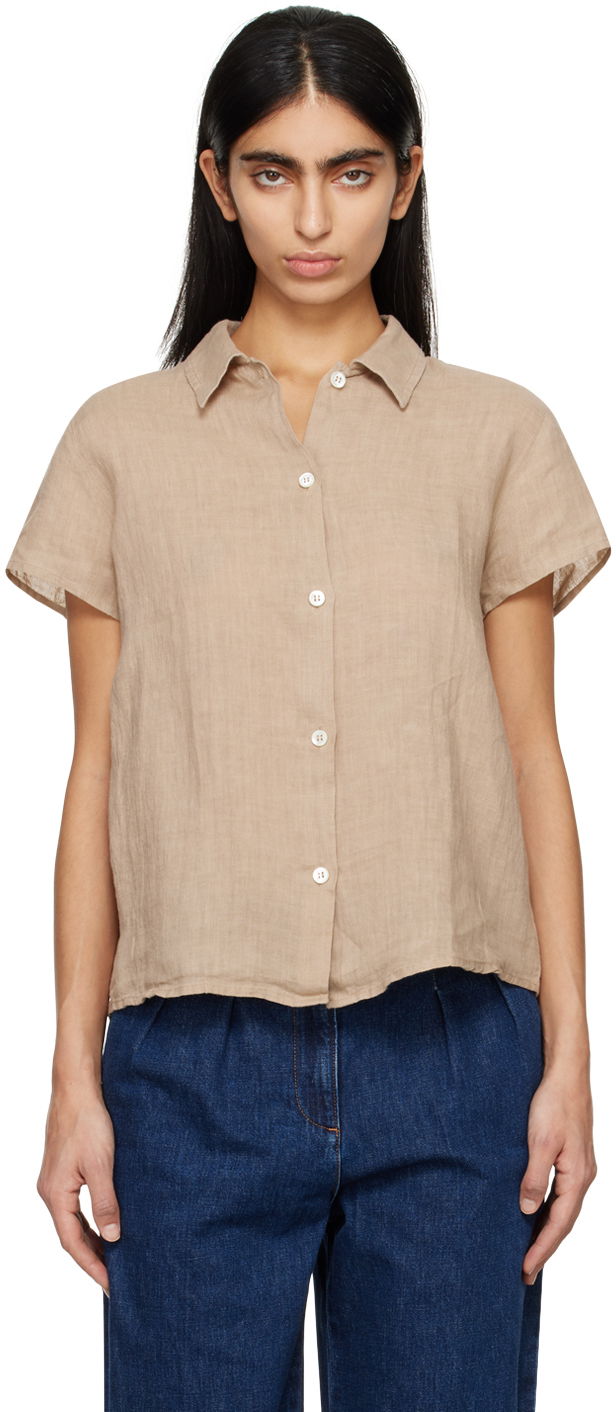 Srajce A.P.C. Marina Shirt Bež | LIAEK-F12440