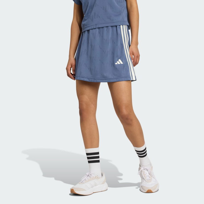 Krila adidas Performance Stadium 3-Stripes Tennis Inspired Jacquard Skort Modra | JV5632