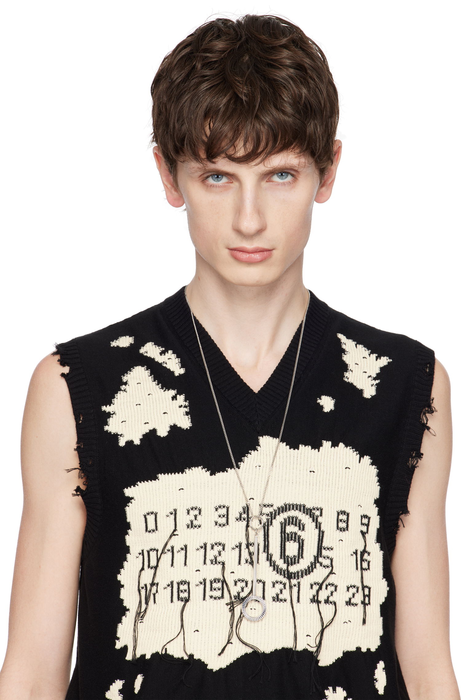 Ogrlica Maison Margiela MM6 Maison Margiela Curb Chain Pendant Necklace Kovinski | SM7UU0076 P7352, 1