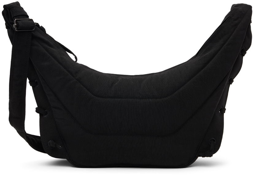 Torba za čez ramo LEMAIRE LEMAIRE Medium Soft Game Shoulder Bag Črna | BG0074 LF845