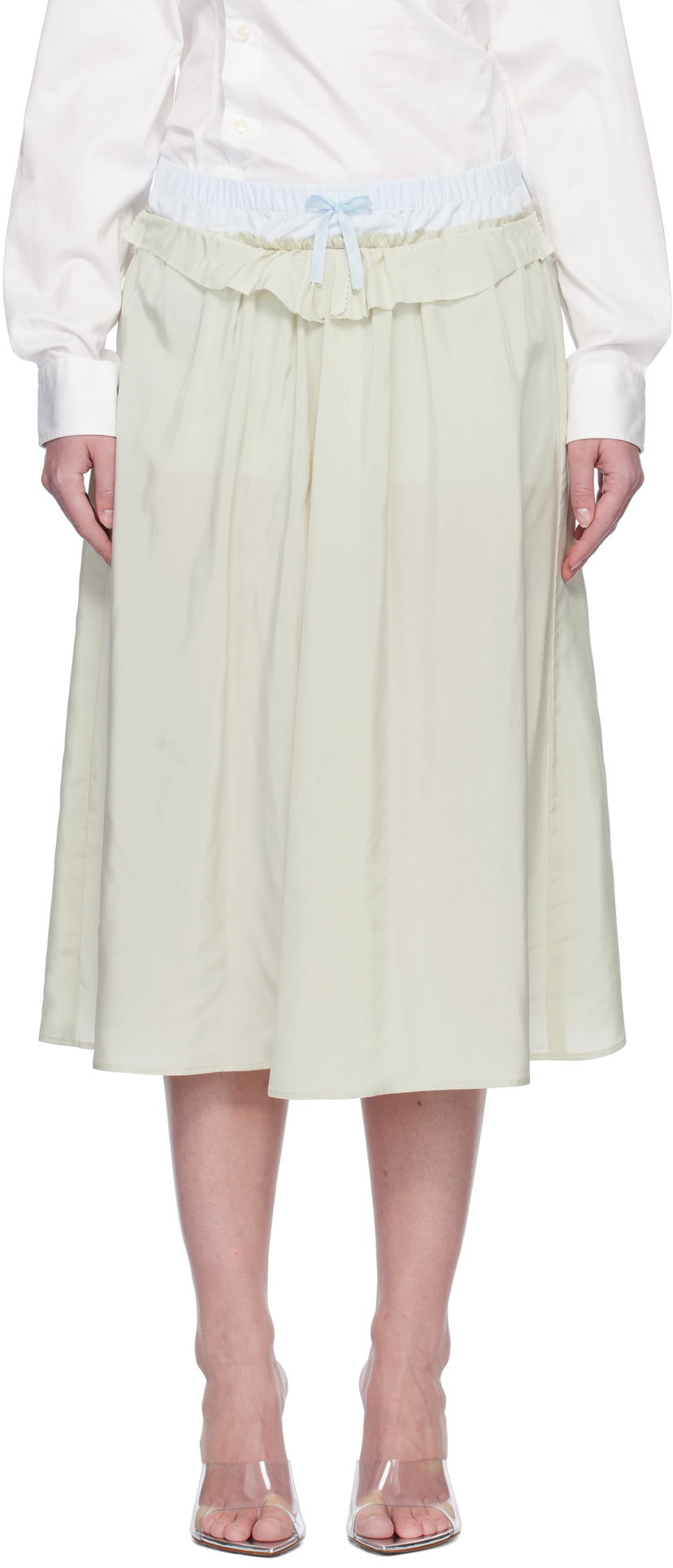 Krila Maison Margiela Maison Margiela 'Anonymity Of The Lining' Midi Skirt Zelena | S51ME0037 S76632