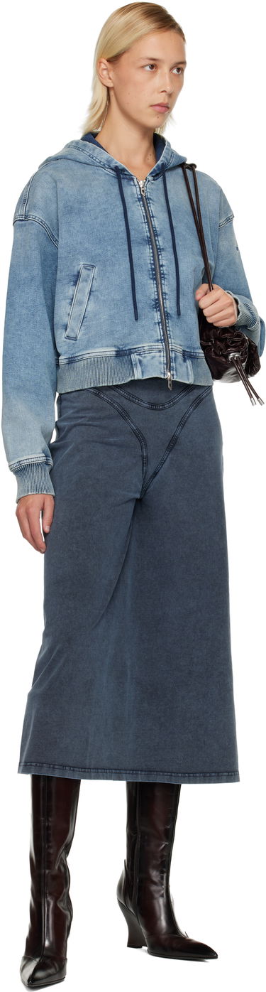 Pulover Diesel De-Giri-Crop Jogg Hoodie Modra | A18241 09M32, 3