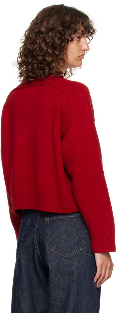 Pleteni pulover Loulou de Saison Loulou de Saison Bruzzi LDS Boxy Cashmere Sweater Rdeča | BRUZZI LDS, 2