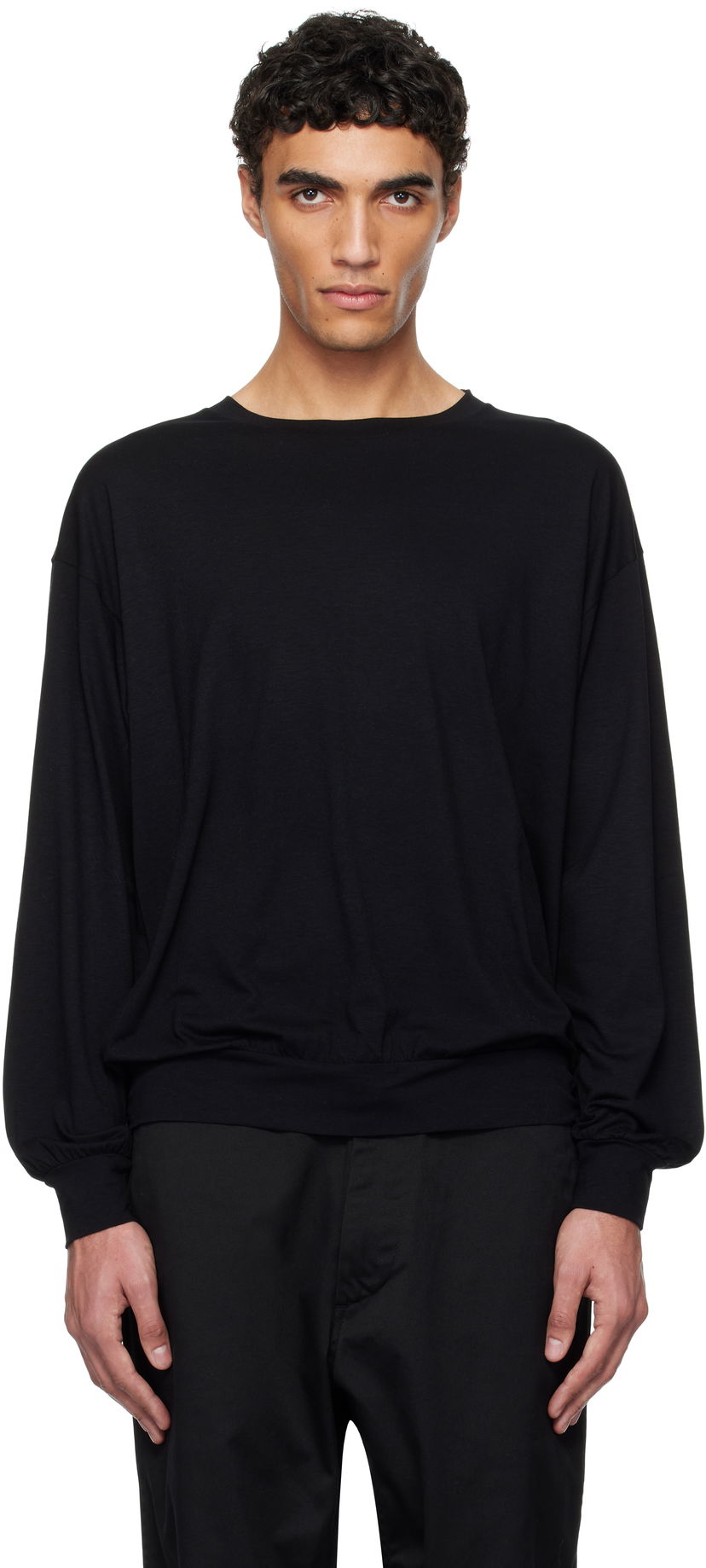 Pleteni pulover NANAMICA nanamica Crew Neck Sweater Črna | S25SH100U