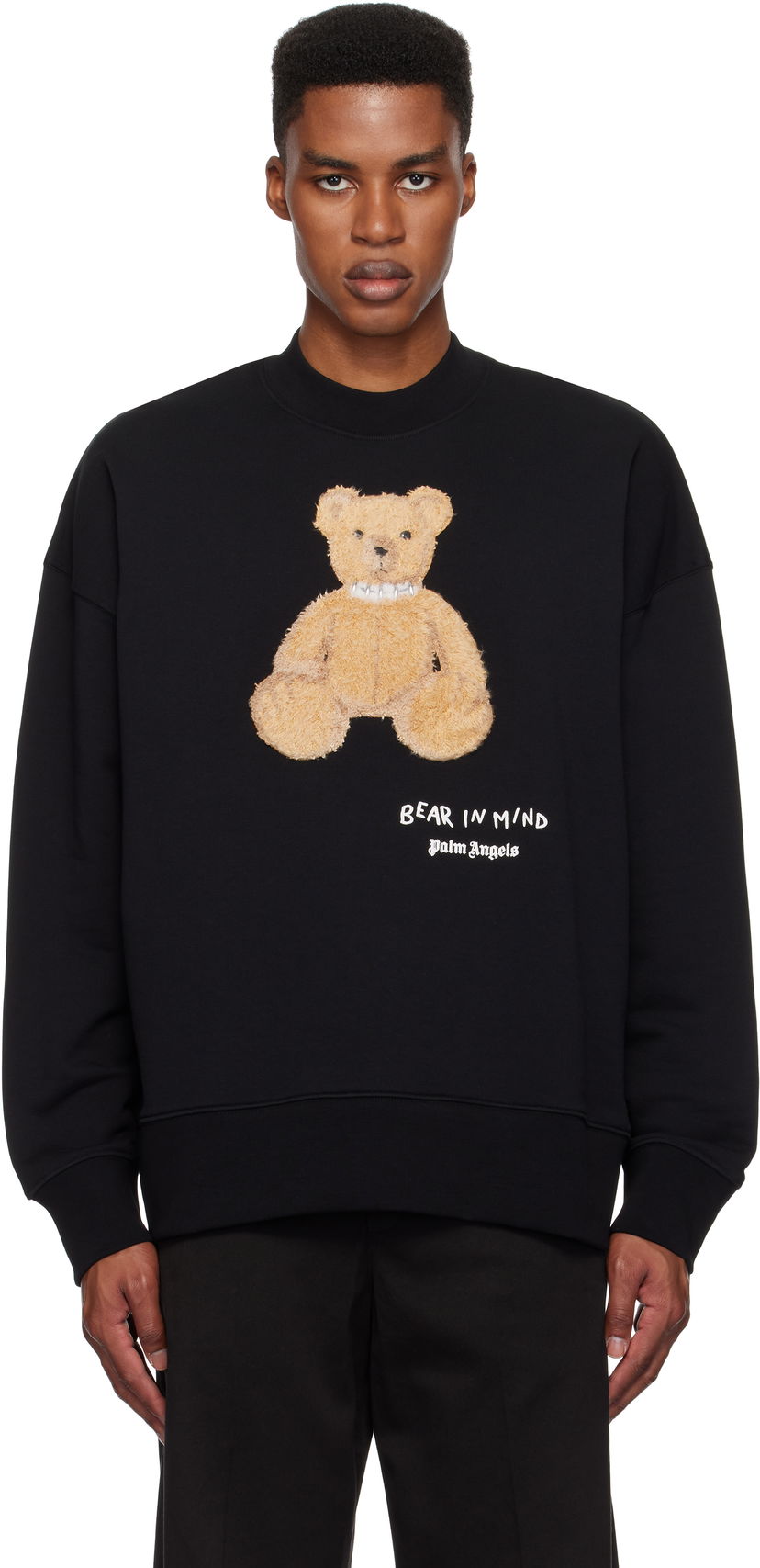 Pulover Palm Angels Sweatshirt Bear In Mind Črna | PMBA026F24FLE0111060