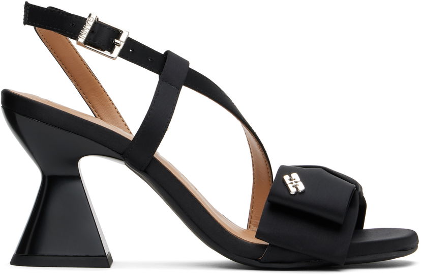 Superge in čevlji GANNI GANNI Big Bow High Heeled Sandals Črna | S2850