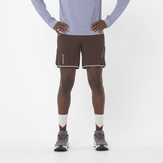 Kratke hlače Salomon Sense Aero 7" Running Shorts Rjava | LC2433400