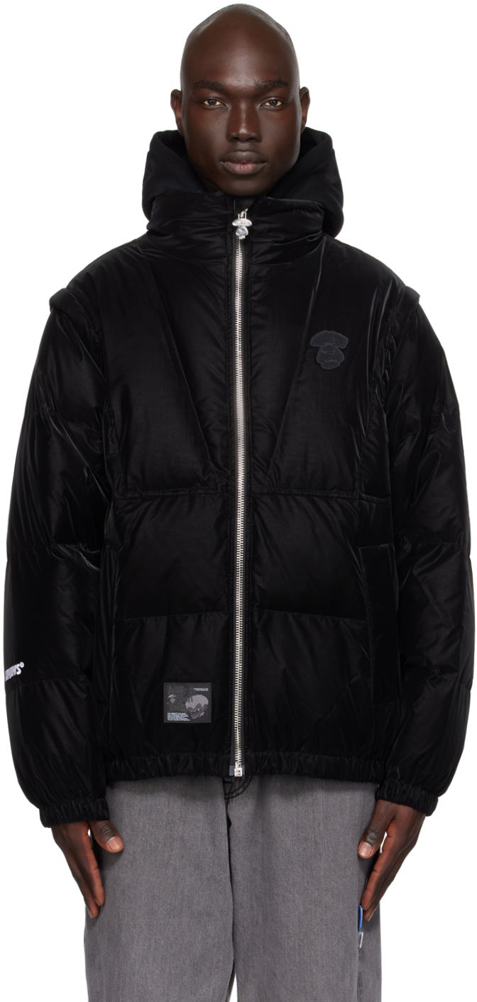 Puhovka AAPE by A Bathing Ape AAPE by A Bathing Ape Convertible Down Jacket Črna | AAPDNM7603XXLBKX