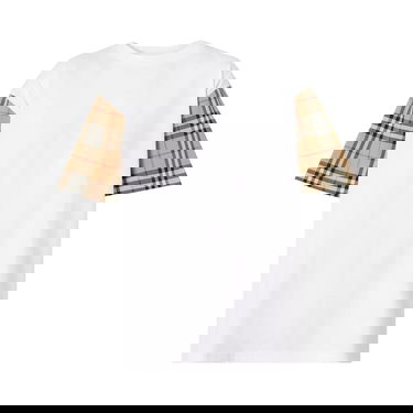 Majica Burberry Vintage Check Sleeve Oversized T-Shirt Bela | 8042716, 1