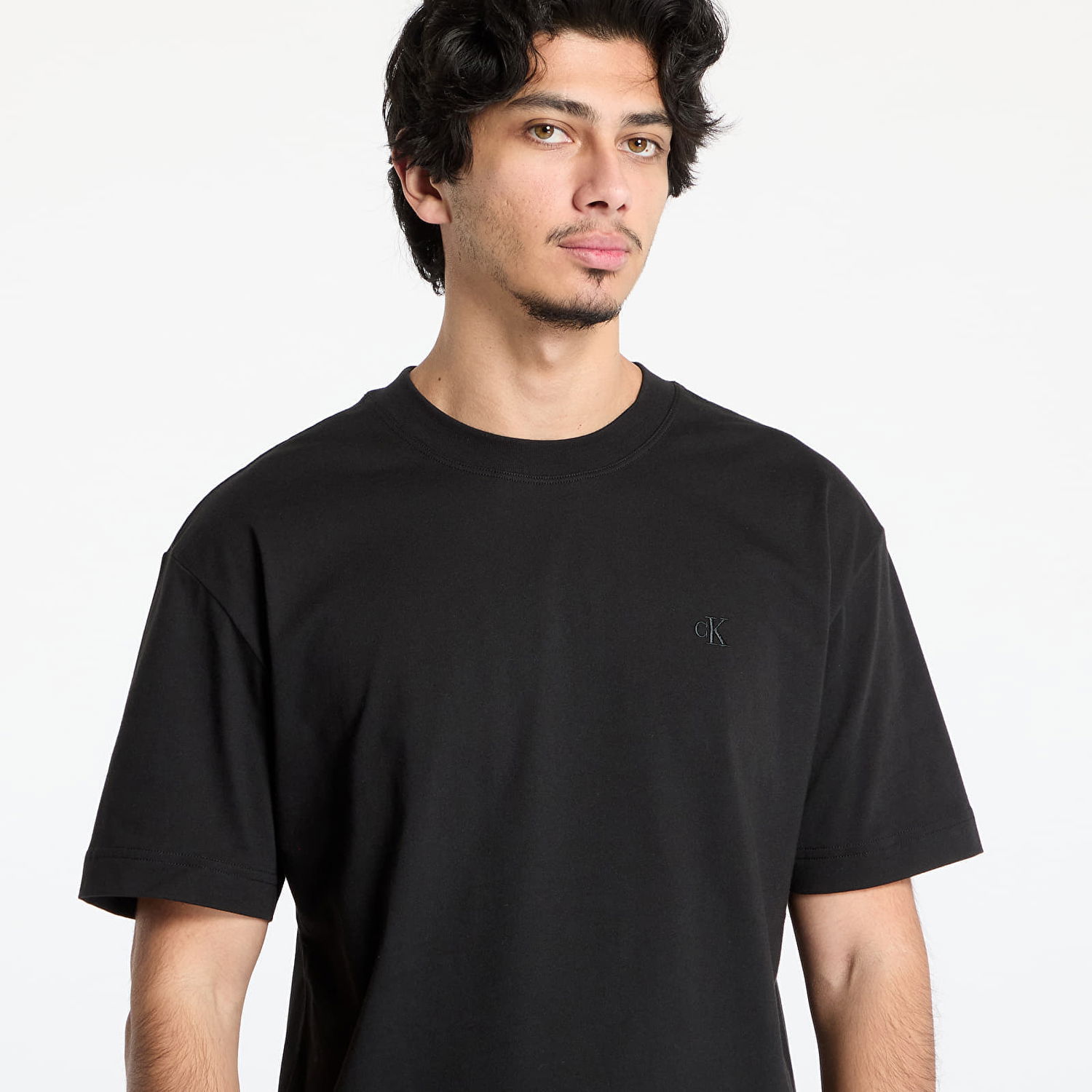 Majica CALVIN KLEIN Calvin Klein Jeans Soft Layered Monogram T-Shirt Črna | J30J327089 BEH, 1
