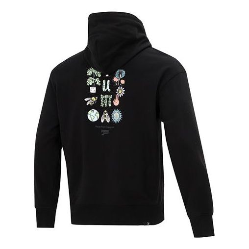 Pulover Puma Downtown Graphic Full Zip Hoodie Črna | 535178-01