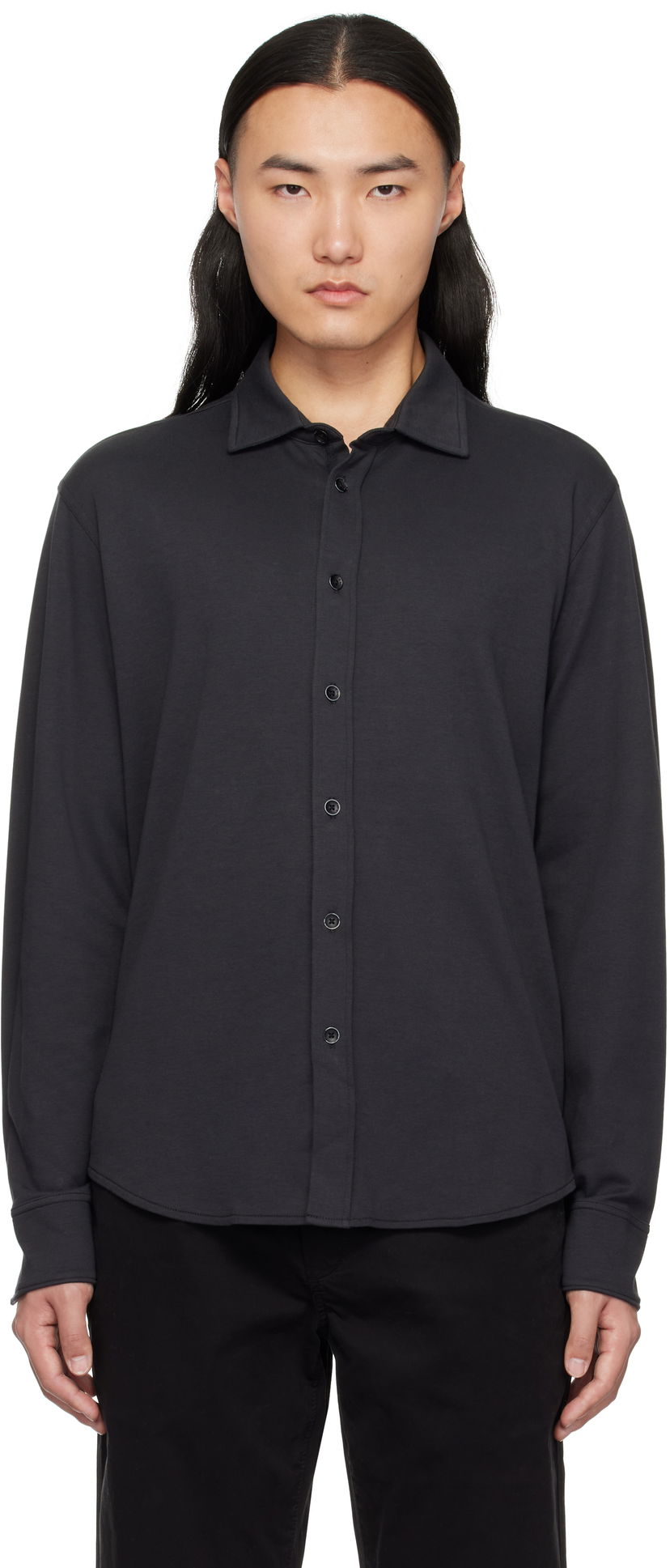 Srajce rag & bone rag & bone Tomlin Cotton Shirt Črna | MBC24HA021W321