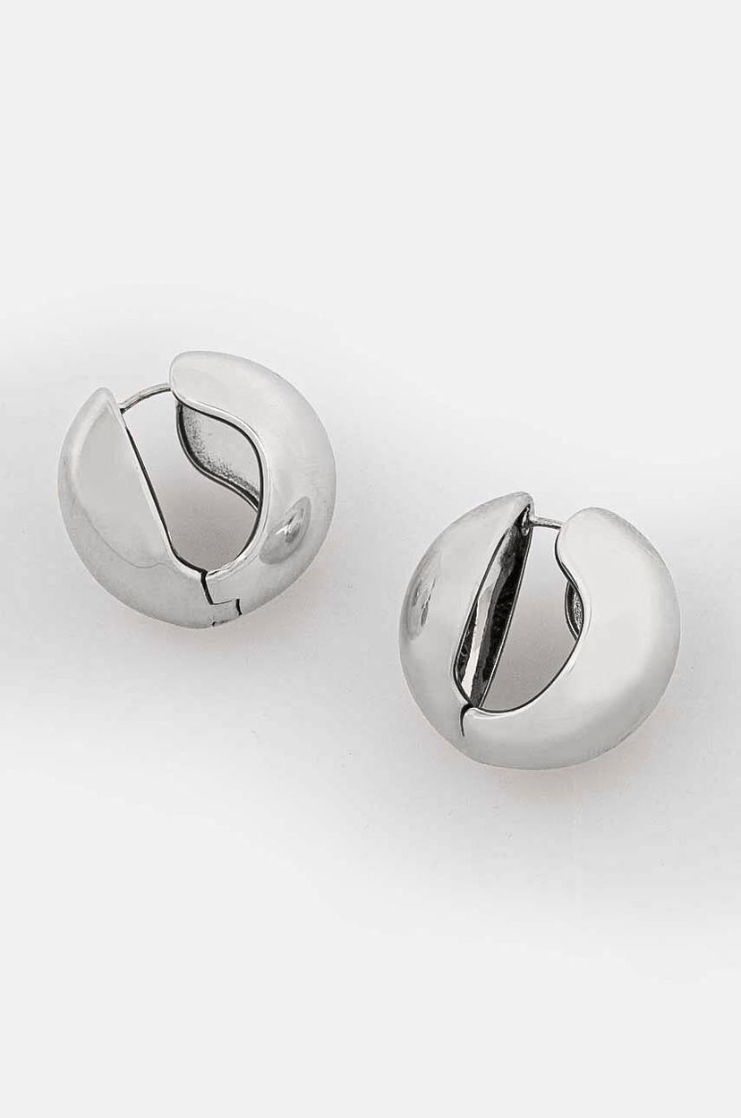 Uhani Coperni Silver Hoop Earrings Kovinski | COPBI04725