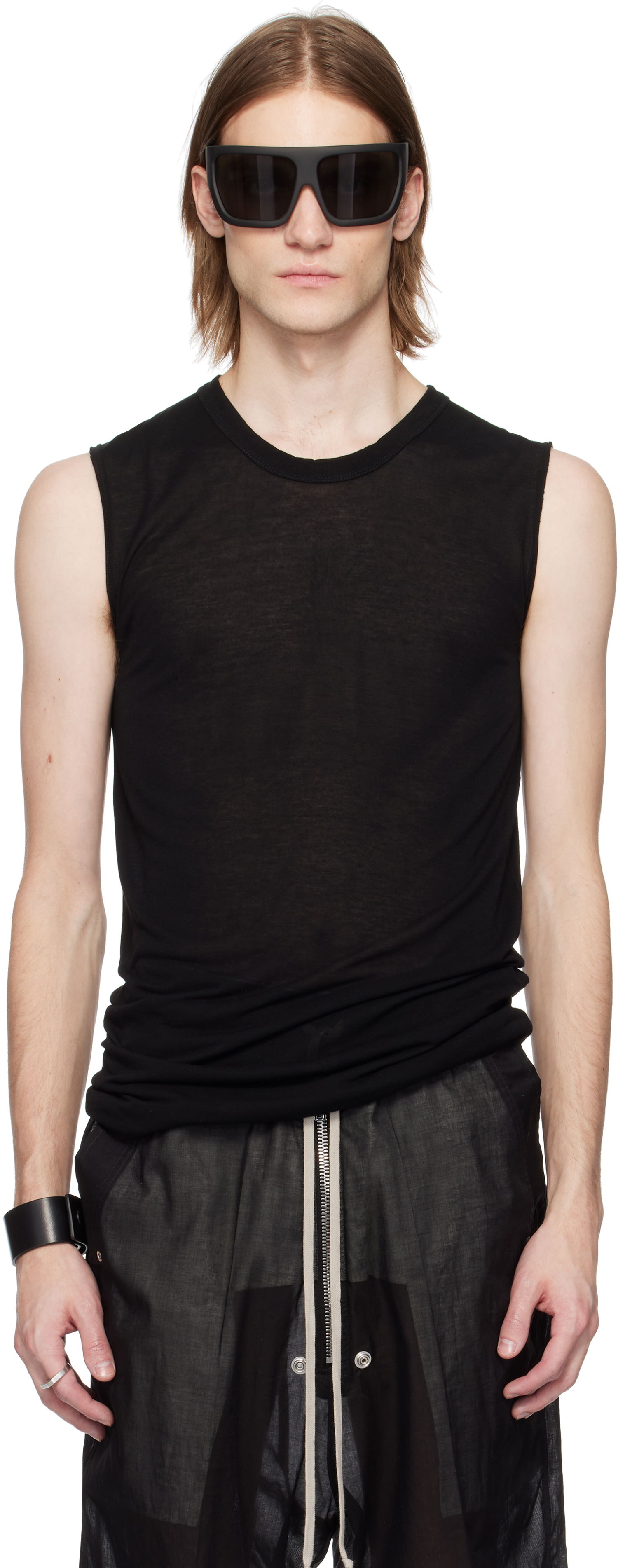 Majica brez rokavov Rick Owens Rick Owens Hollywood Tank Top Črna | RR01E5152 UC, 0